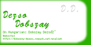 dezso dobszay business card